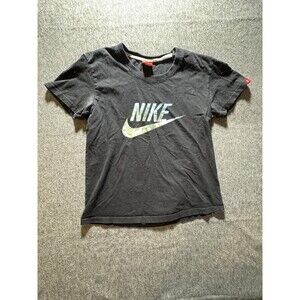 Nike Swoosh Black Graphic Tee The Nike Tee Women's Medium